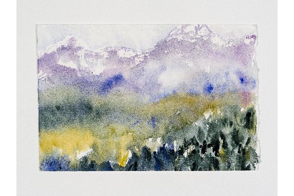 Making Space XIV, watercolour on Saint Armand, 7x5 in.